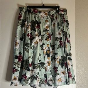 Hell Bunny Tiki Hawaiian Circle Skirt